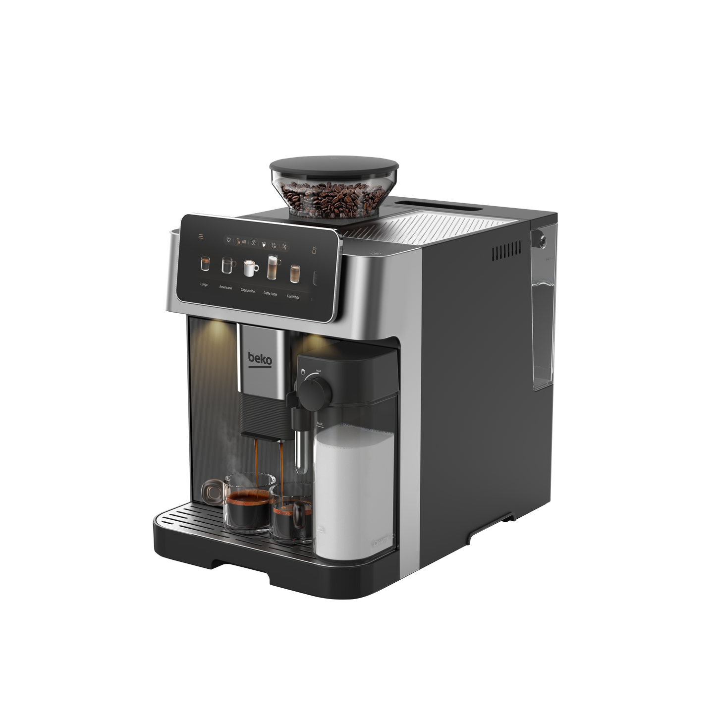 Beko CED7524X CaffeExperto Series Espresso Machine with Integrated Grinder and Milk Cup - Silver