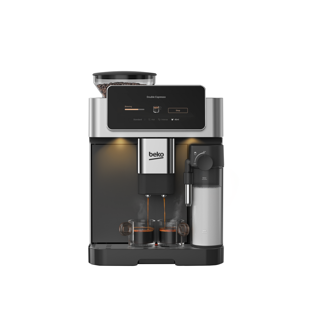 Beko CED7524X CaffeExperto Series Espresso Machine with Integrated Grinder and Milk Cup - Silver