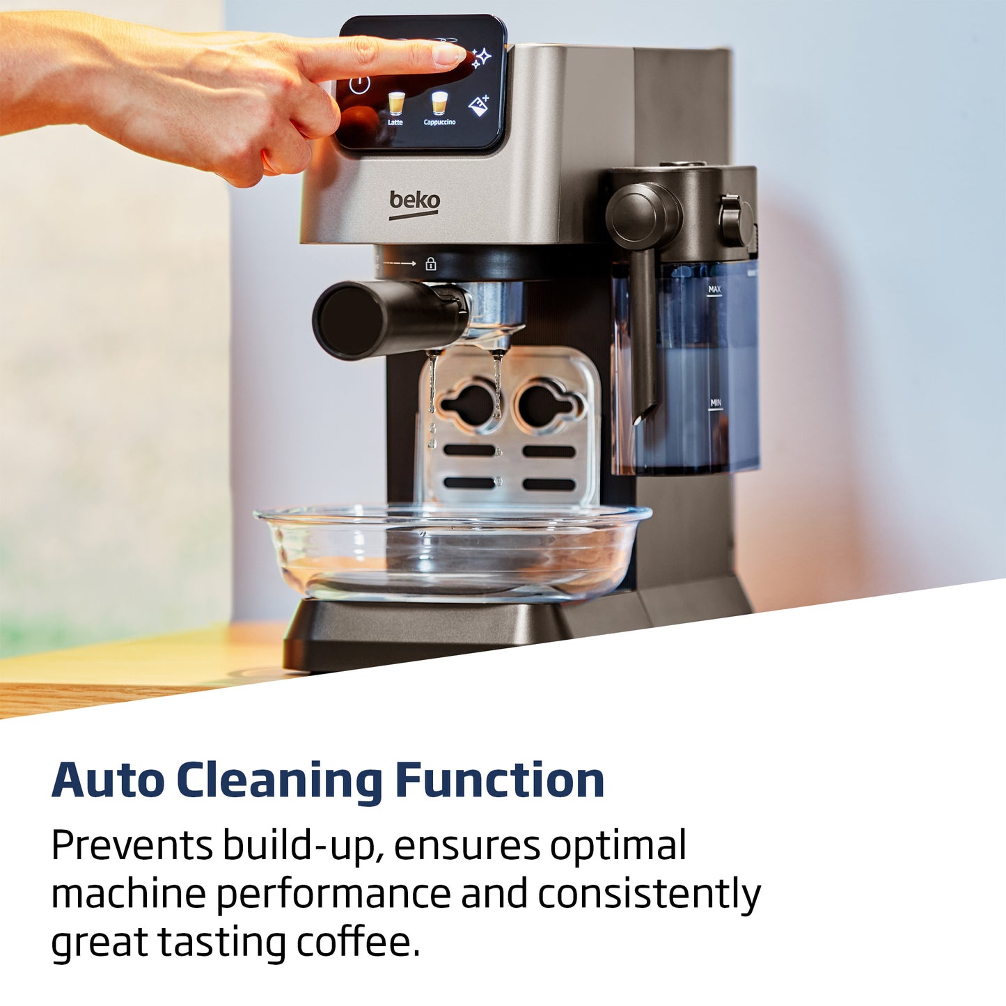 Beko CaffeExperto CEP5304X Manual Espresso with Steam Wand - Black