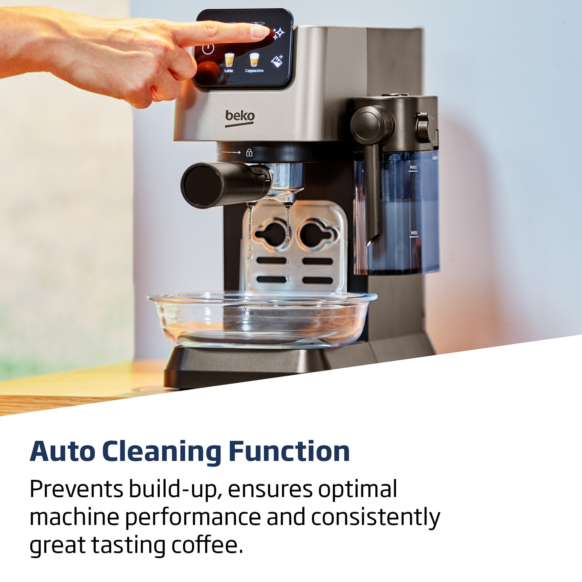 Beko CaffeExperto CEP5304X Manual Espresso with Steam Wand - Black