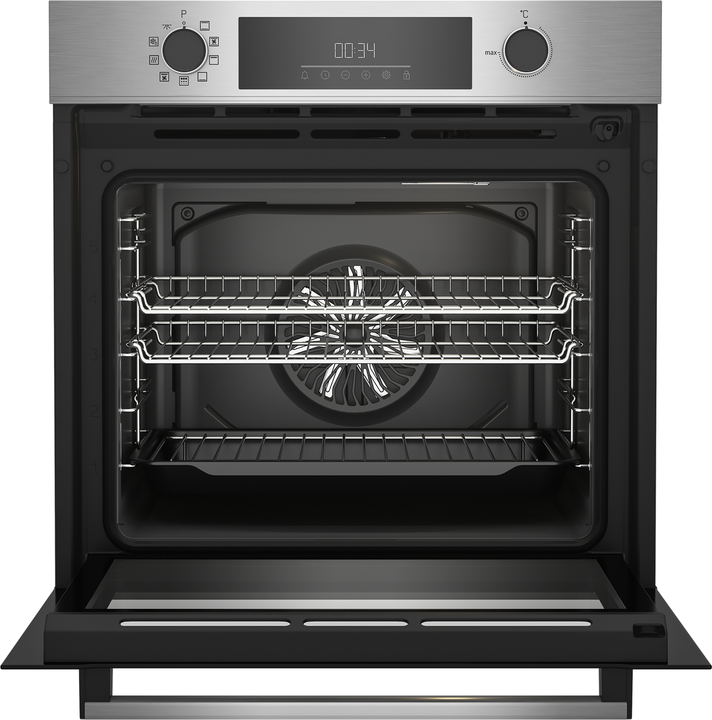 Beko AeroPerfect CIMY92XP 59.4cm Pyrolytic Built In Electric Single Oven - Stainless Steel