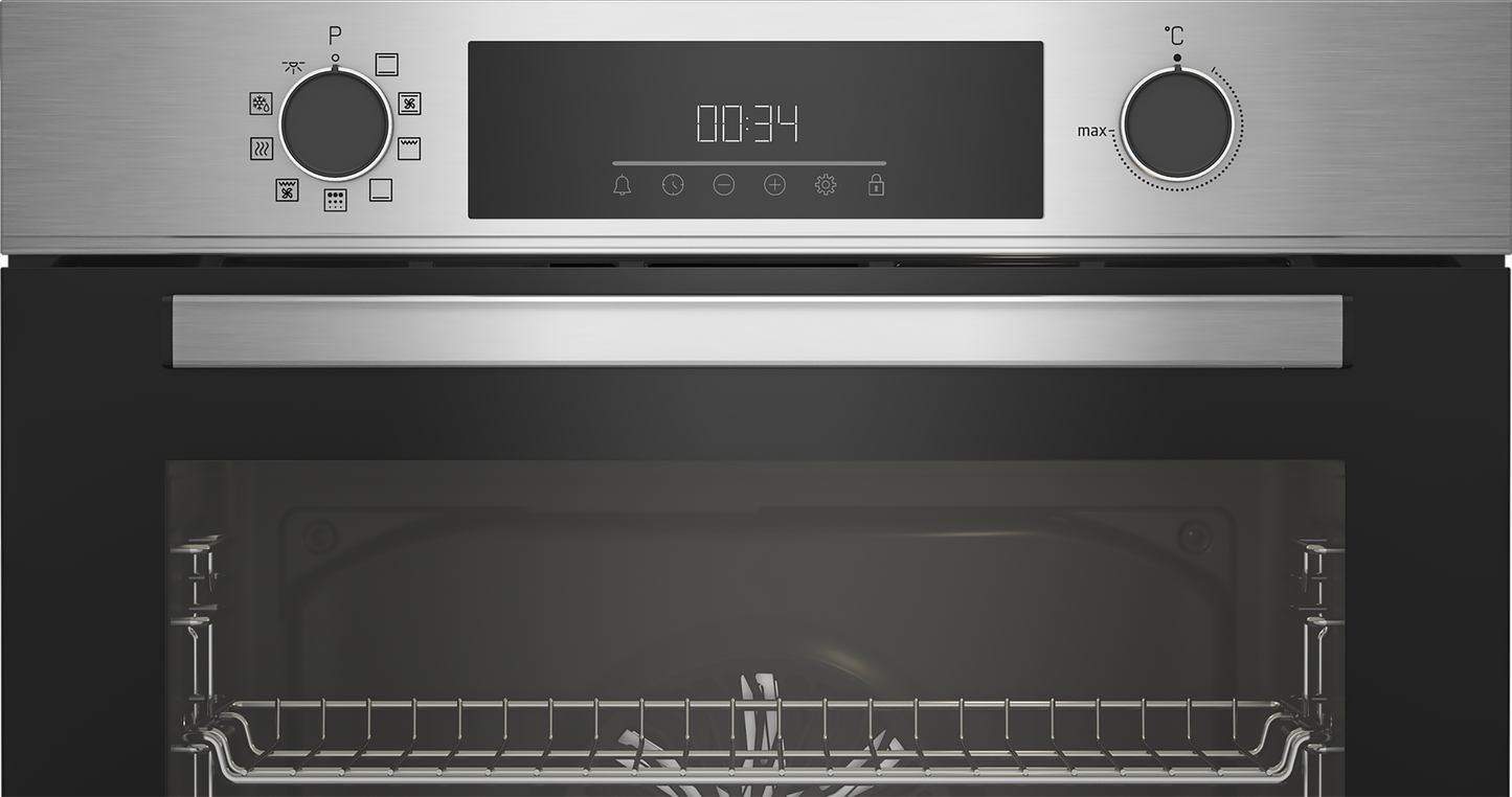 Beko AeroPerfect CIMY92XP 59.4cm Pyrolytic Built In Electric Single Oven - Stainless Steel