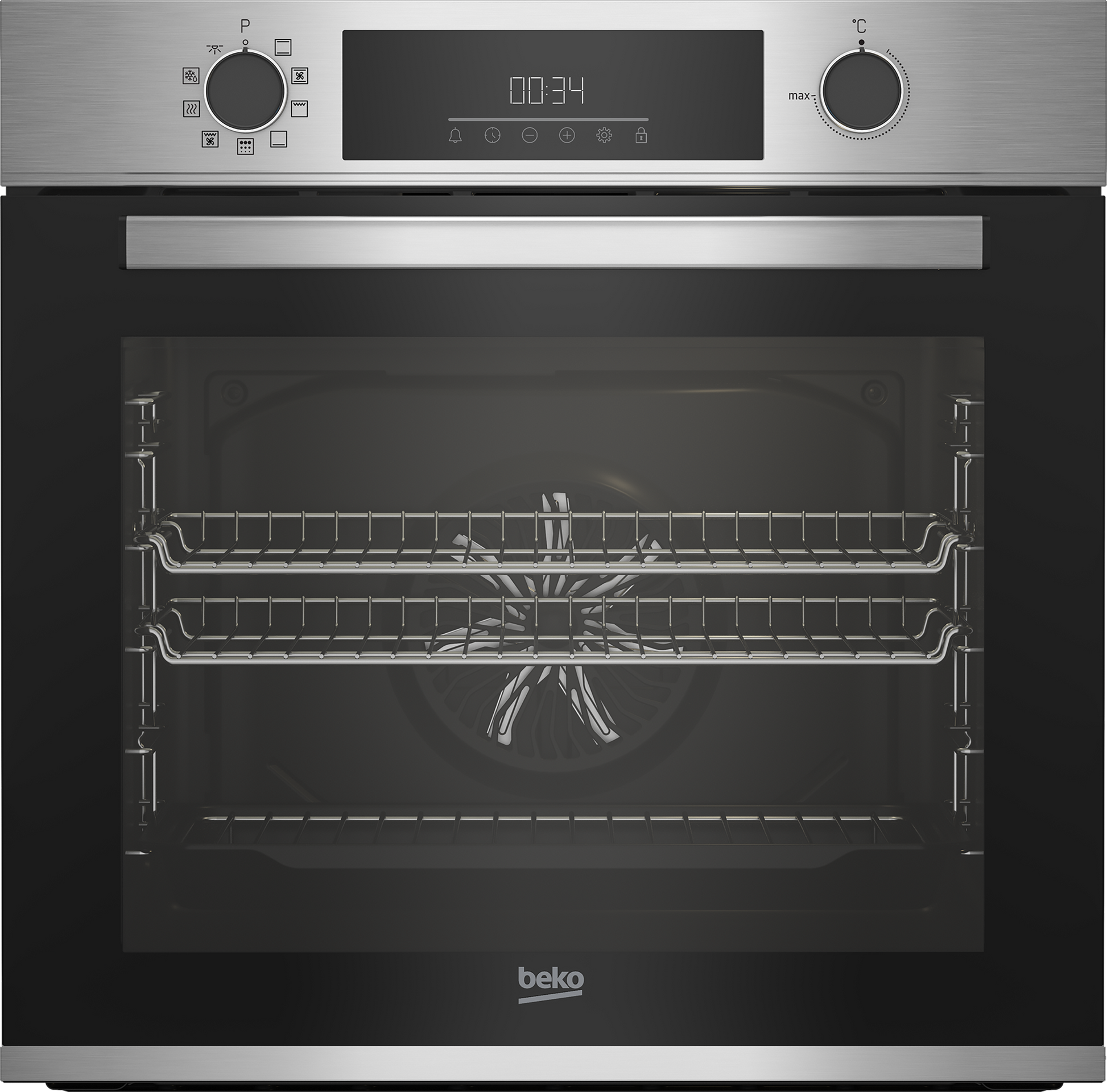 Beko AeroPerfect CIMY92XP 59.4cm Pyrolytic Built In Electric Single Oven - Stainless Steel