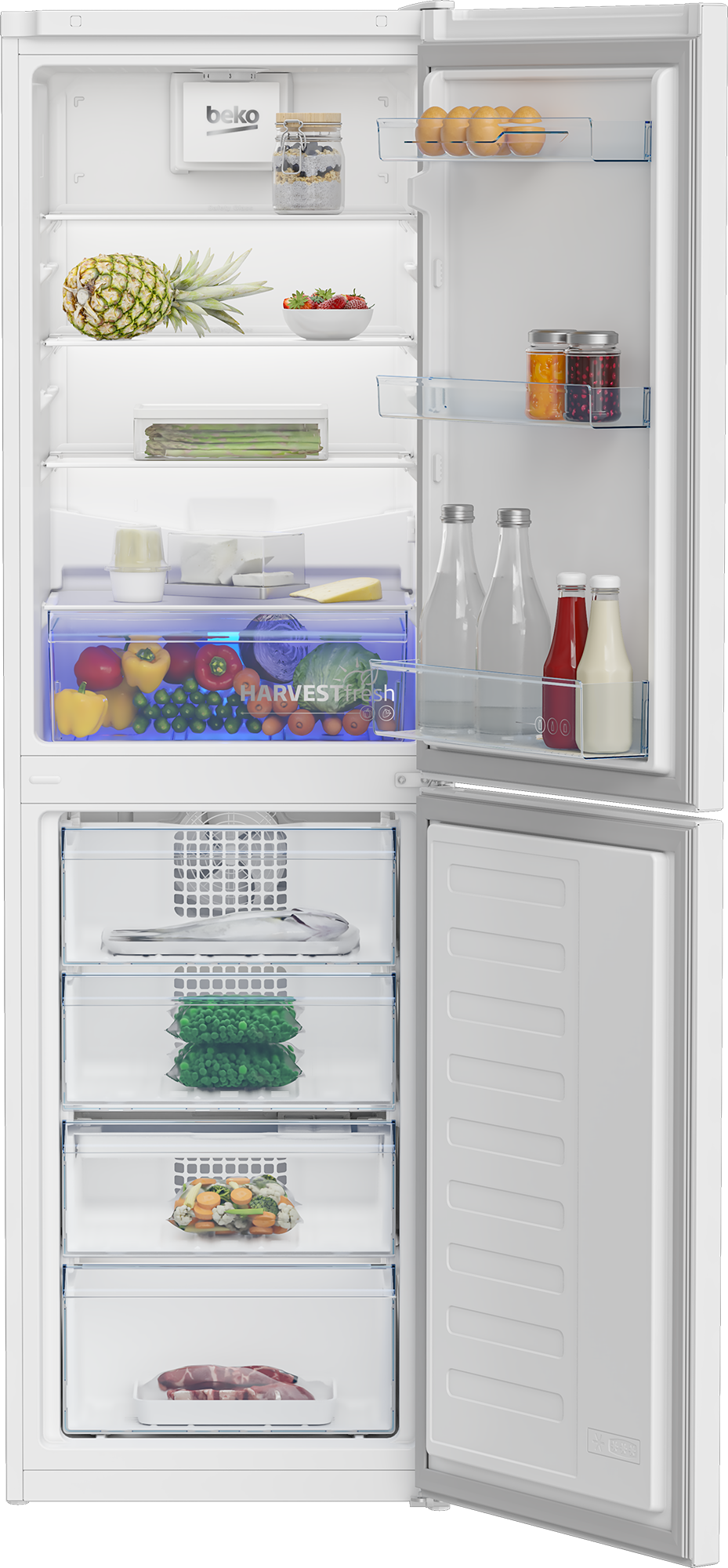 Beko CNG4582VW 54cm 50/50 Frost Free Fridge Freezer - White