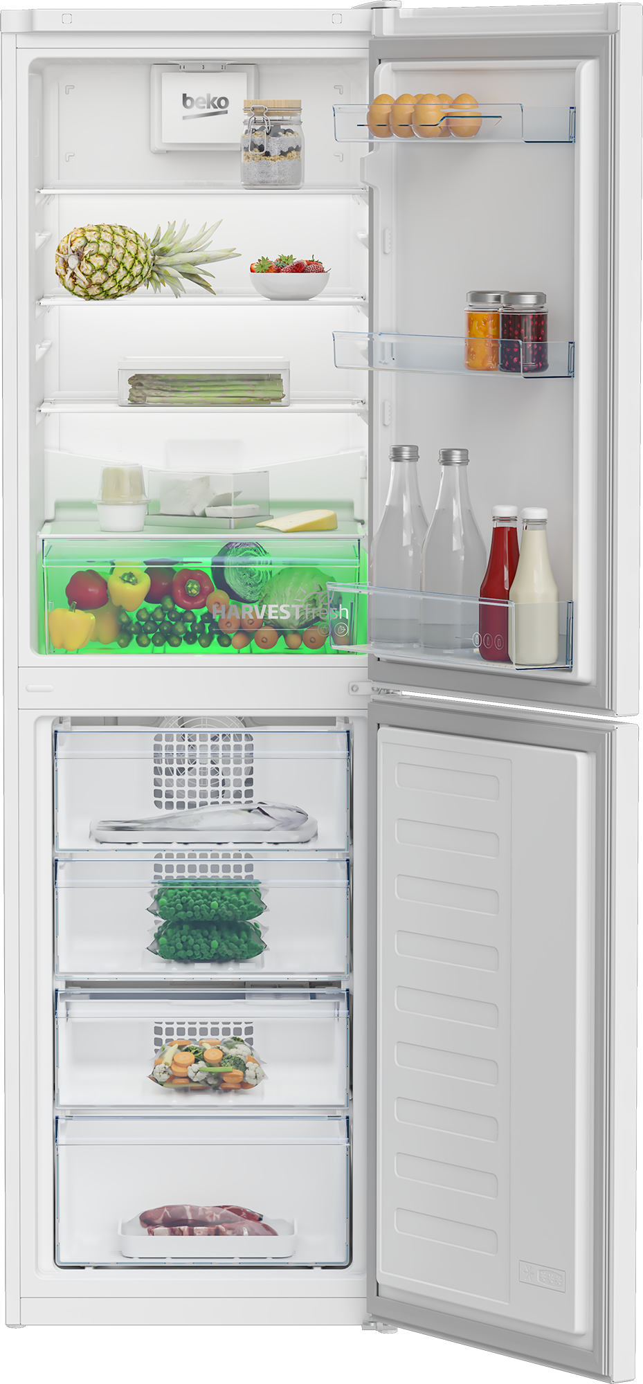 Beko CNG4582VW 54cm 50/50 Frost Free Fridge Freezer - White