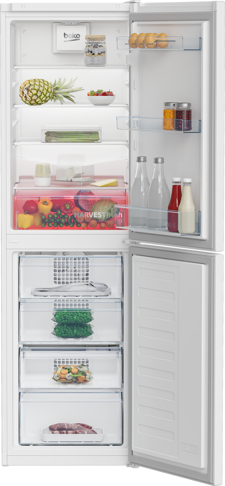 Beko CNG4582VW 54cm 50/50 Frost Free Fridge Freezer - White
