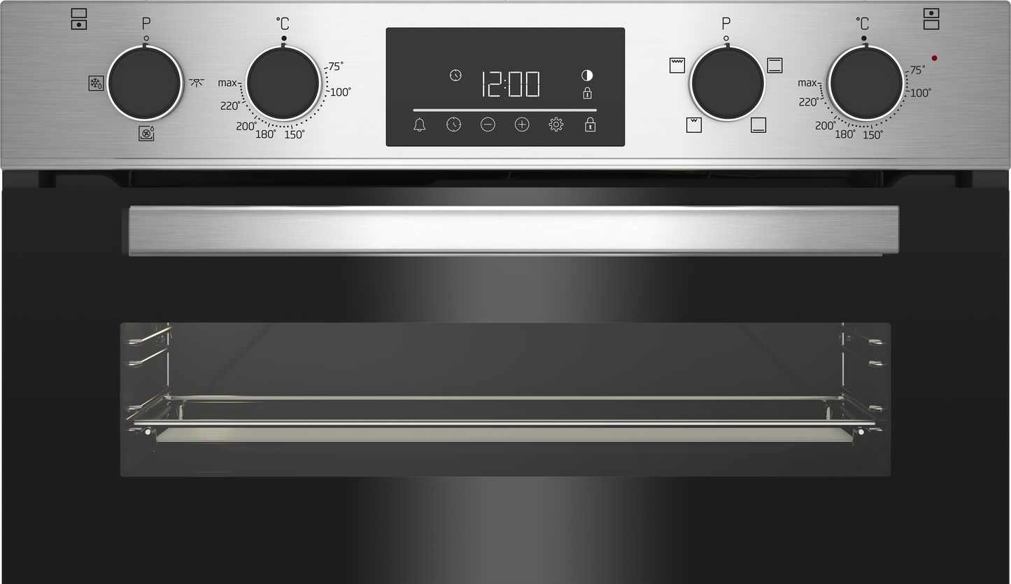 Beko CTFY22309X 59.4cm Built under Electric Double Oven - Stainless Steel