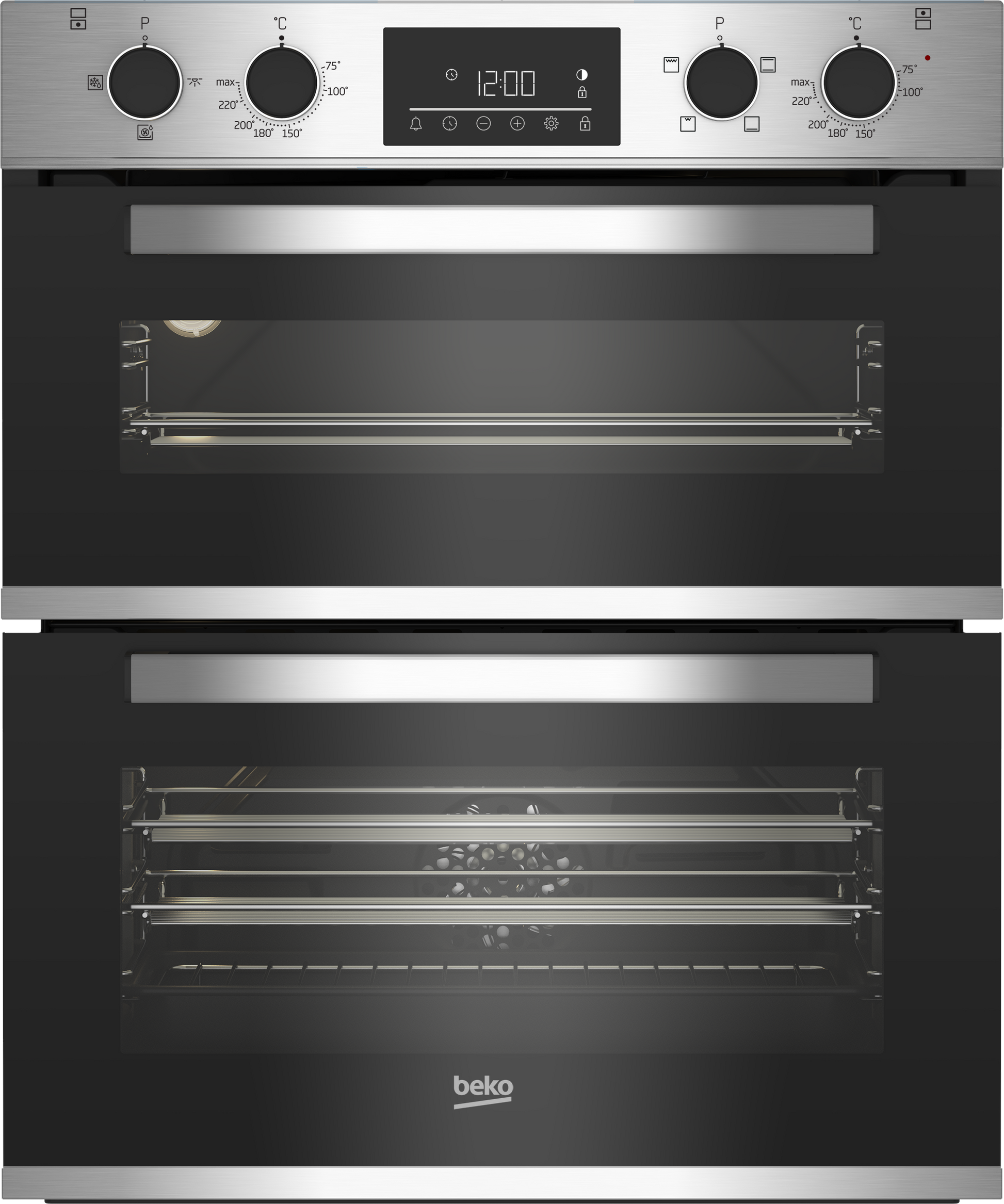 Beko CTFY22309X 59.4cm Built under Electric Double Oven - Stainless Steel