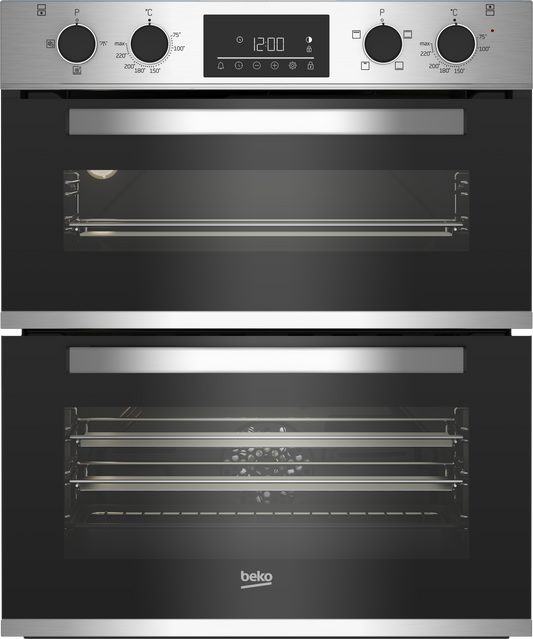 Beko CTFY22309X 59.4cm Built under Electric Double Oven - Stainless Steel