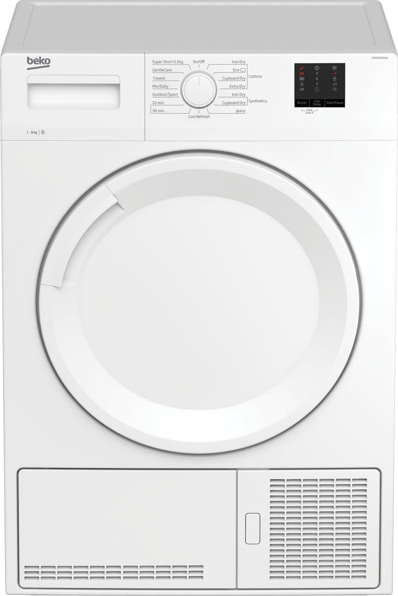 Beko DTKCE90021W 9kg Condenser Tumble Dryer with Sensor Programmes - White