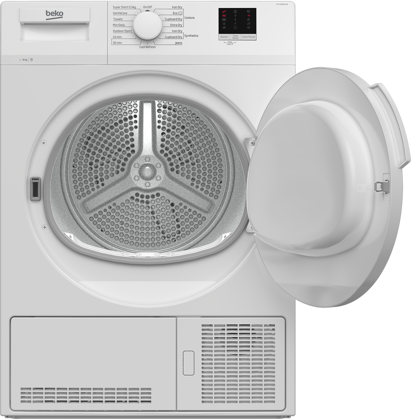 Beko DTLCE80041W 8kg Condenser Tumble Dryer - White