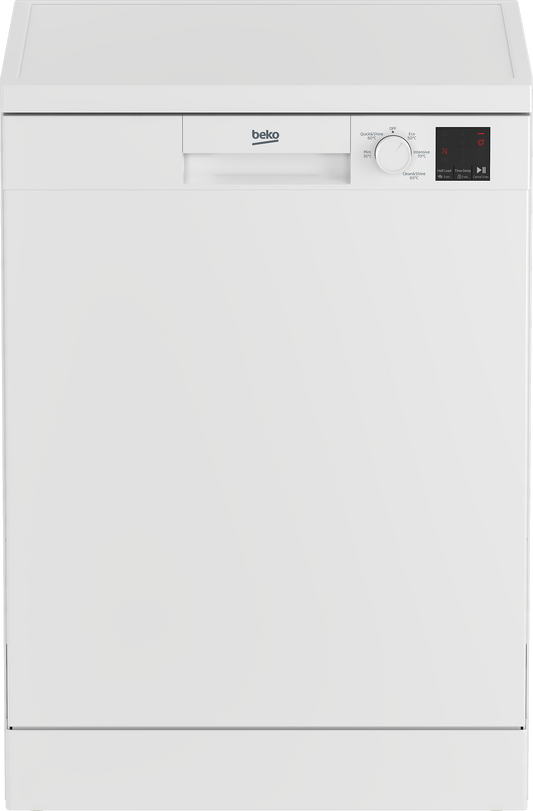 Beko DVN05C20W Full Size Dishwasher - White - 13 Place Settings