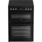 Beko EDC6731K 60cm Double Oven Electric Cooker with Vitroceramic Hob - Black