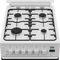 Beko EDG507W 50cm Twin Cavity Gas Cooker with Gas Hob & Glass Lid - White