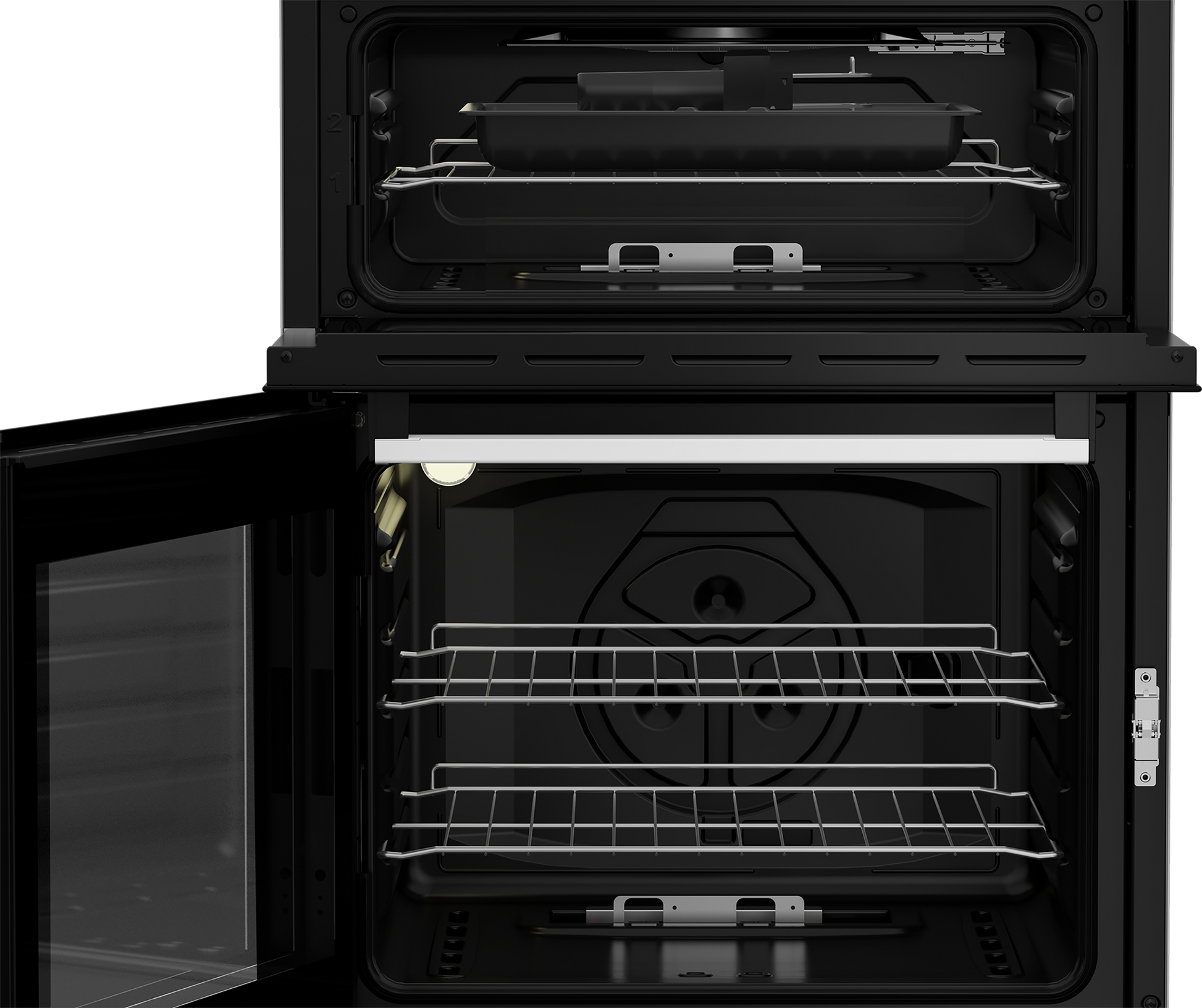 Beko EDG6231W 60cm Double Oven Gas Cooker with Gas Hob - White