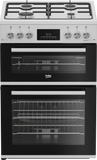 Beko EDG6231W 60cm Double Oven Gas Cooker with Gas Hob - White