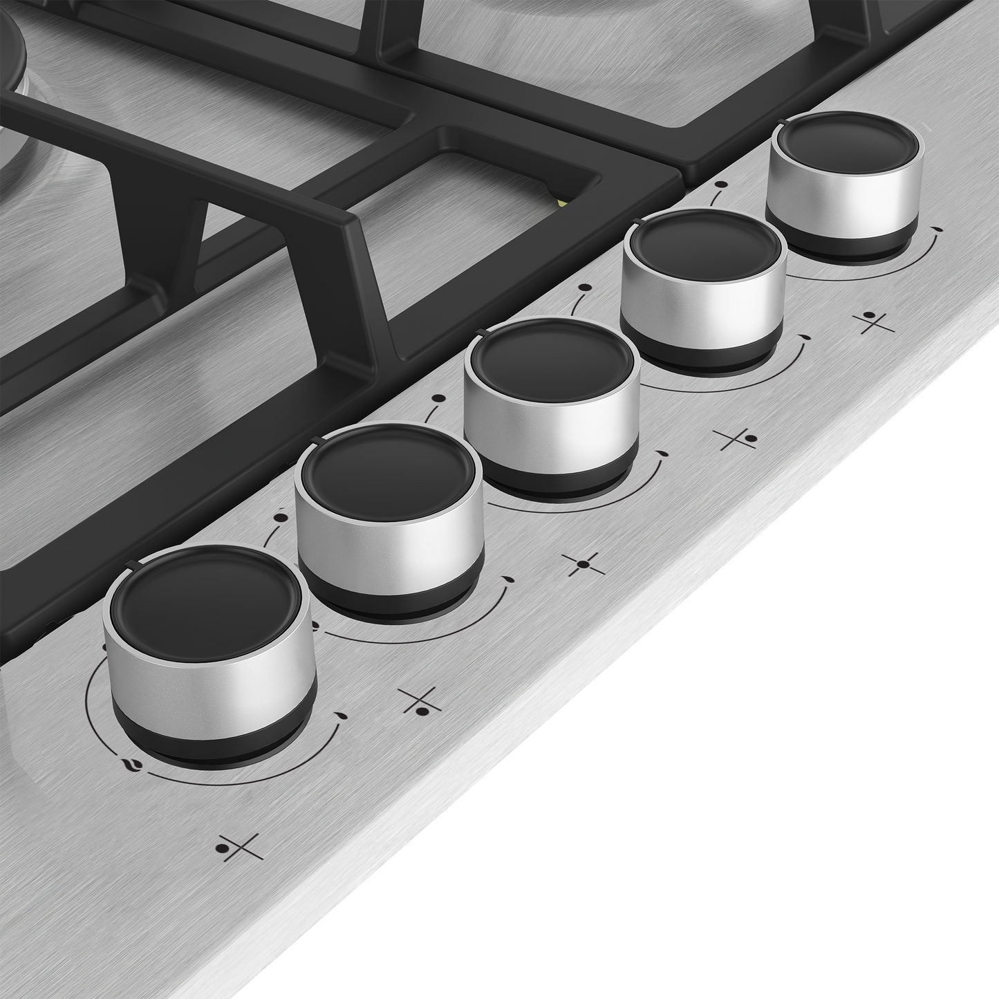 Beko HIAW75225SXE 75cm Gas Hob with Front Knob Controls - Stainless Steel