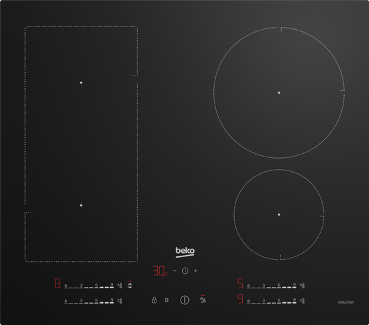 Beko HIIP64530UFT 60cm Plug & Play Induction Hob - Black
