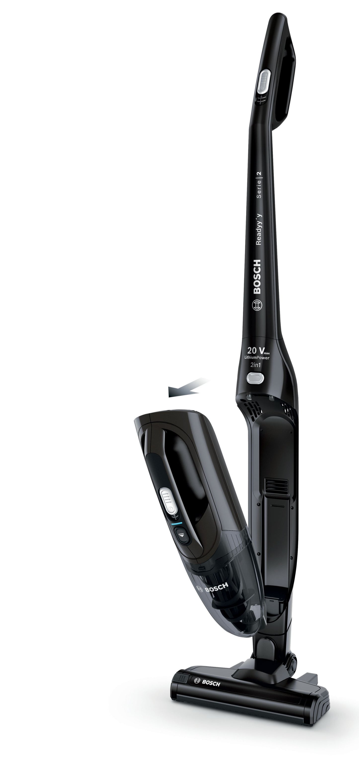 Bosch BCHF220GB Serie 2 2-in-1 Cordless Vacuum Cleaner - 44 Minutes Run Time - Jet Black