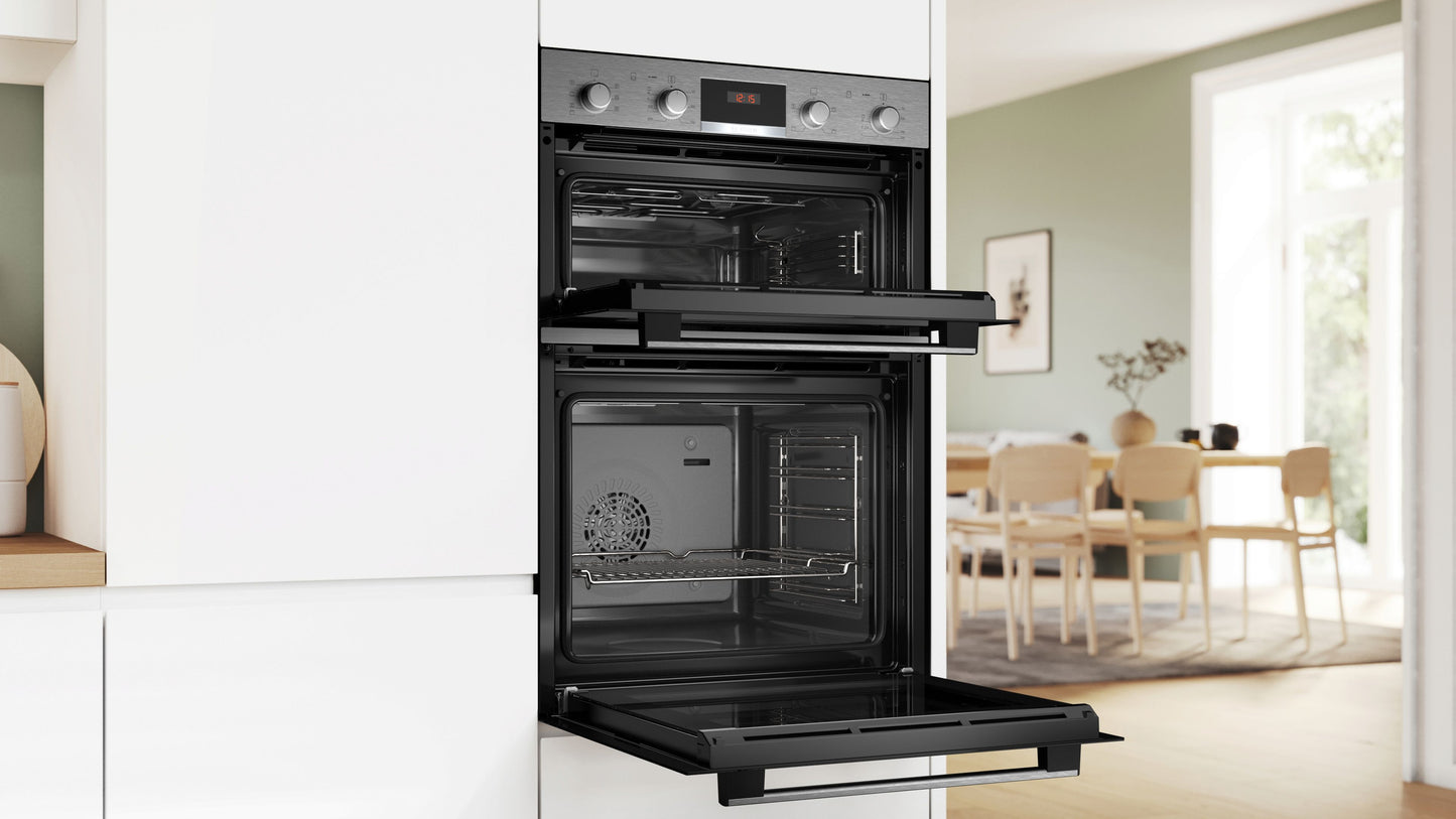 Bosch MBA533BS3B Series 4- 60cm Built In Double Oven - Stainless Steel