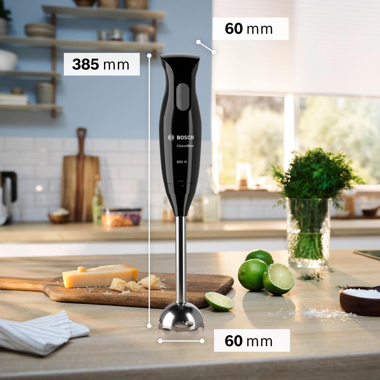 Bosch MSM2610BGB CleverMixx Hand Blender 600W - Black & Anthracite