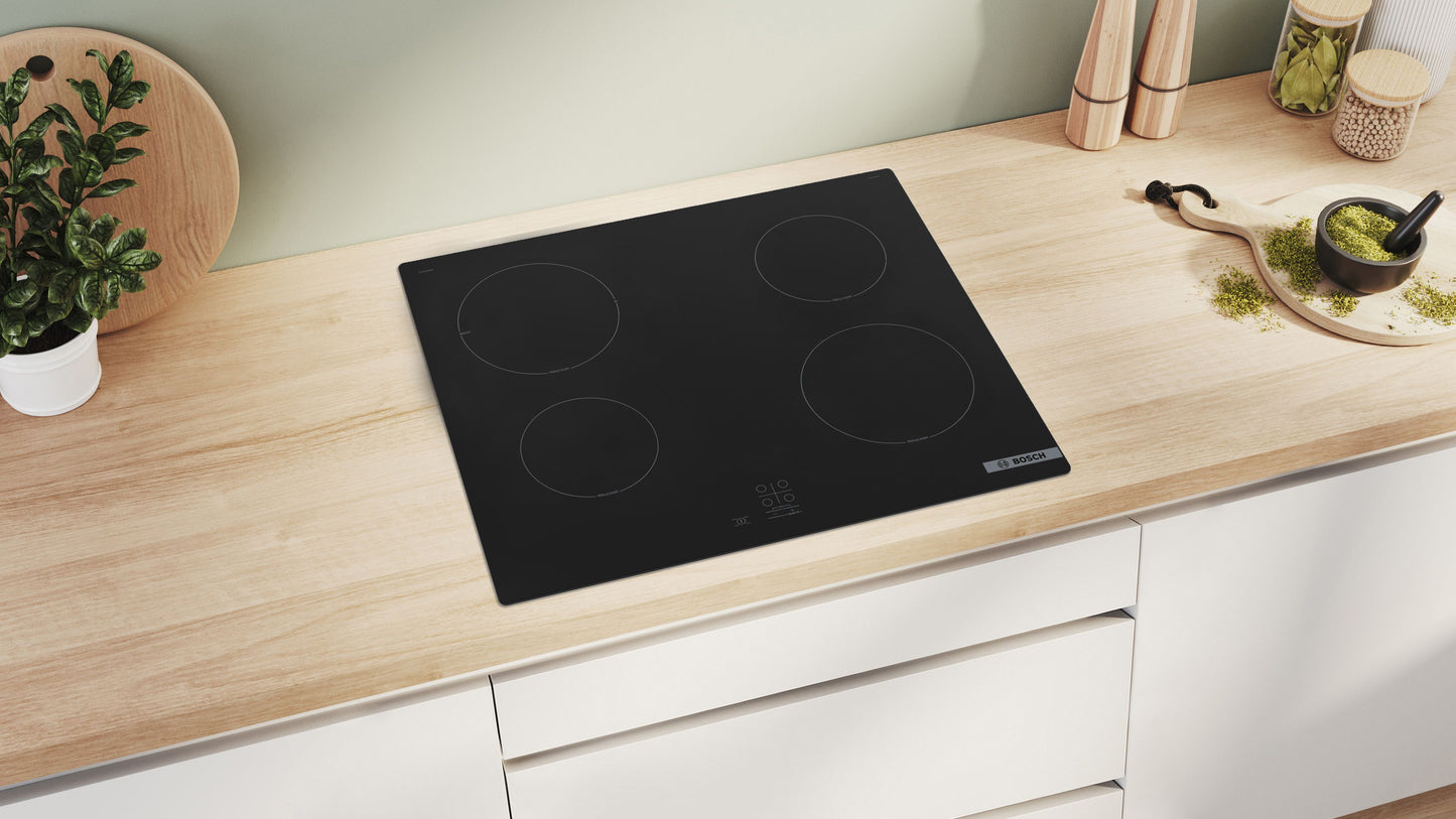 Bosch PUG61RAA5B 59.2cm Plug & Play Induction Hob - Black