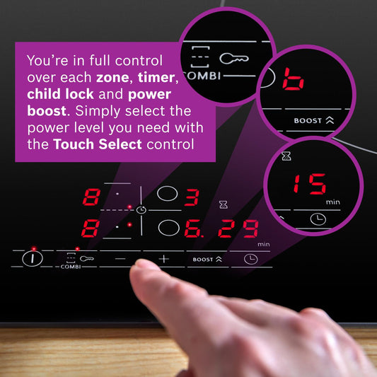 Bosch PWP611BB5B 59.2cm Induction Hob - Black