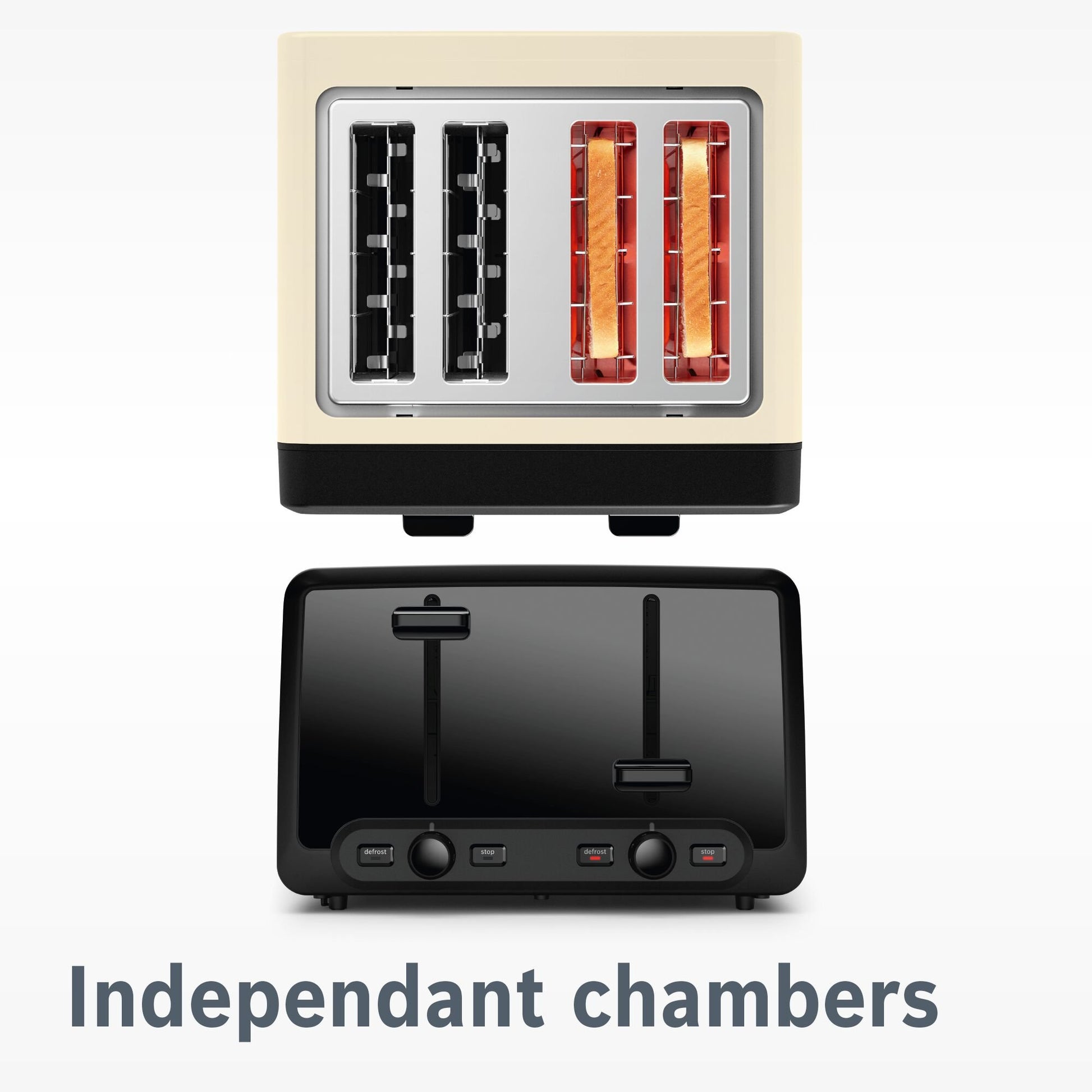 Bosch TAT4P447GB 4 Slot Toaster - Cream