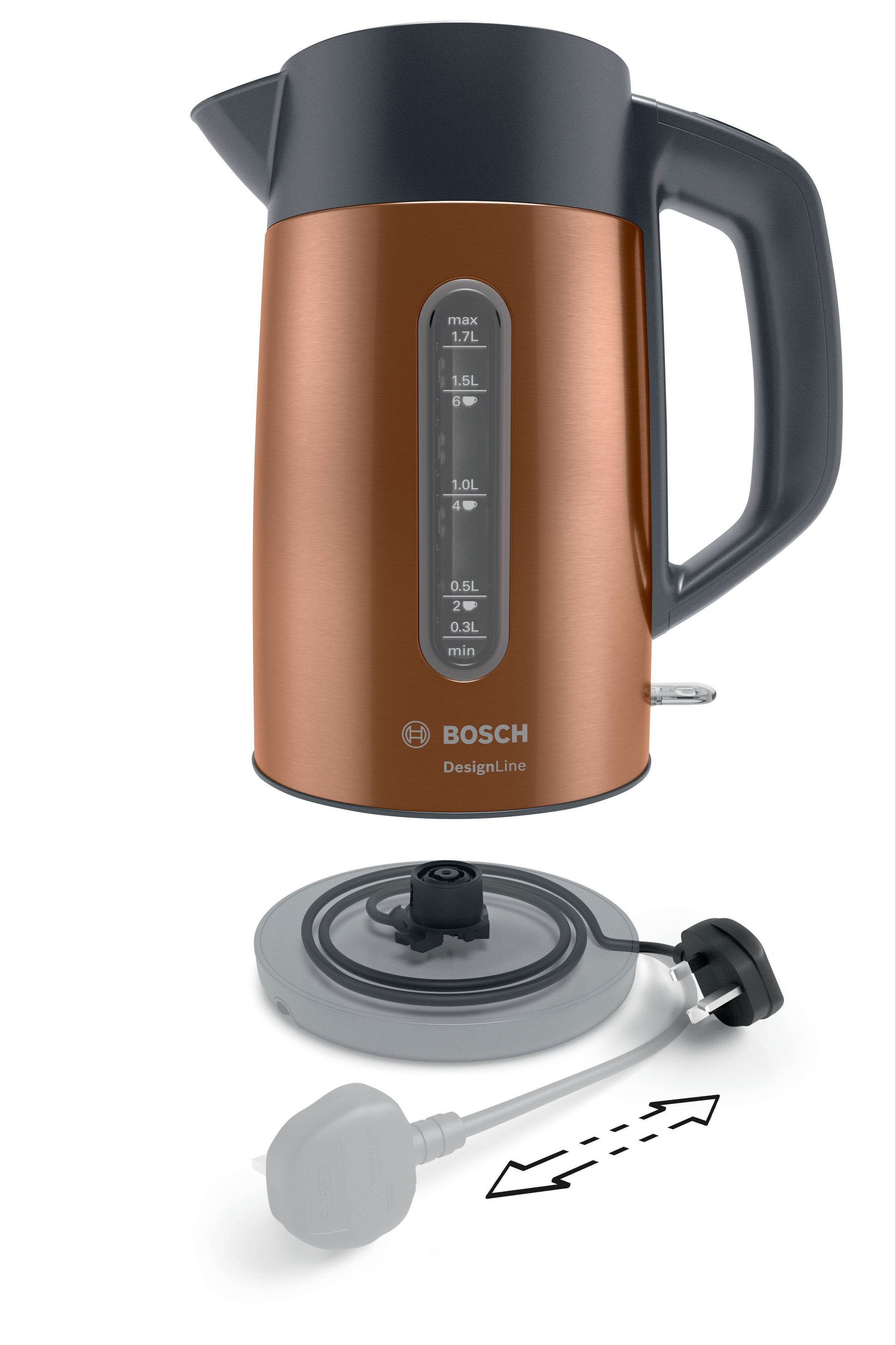Bosch TWK4P439GB 1.7L Traditional Kettle - Copper