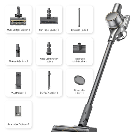 Dreame DRMVTV97A R20 Cordless Stick Vacuum - 90 Minutes Run Time - Grey