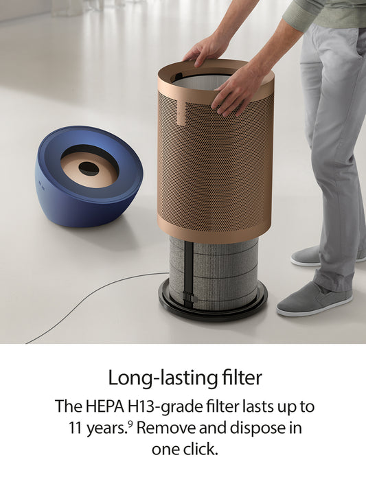Dyson BP04 (545814-01) Purifier Big+Quiet Formaldehyde Fan - Prussian Blue / Gold