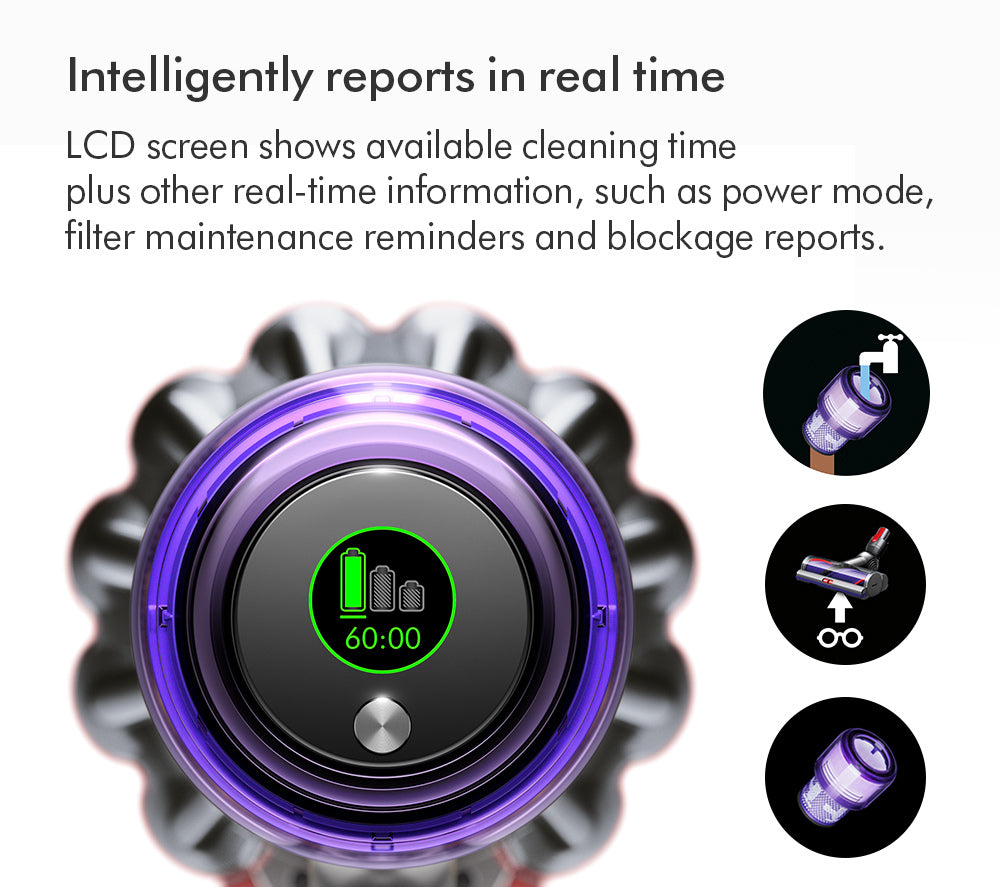 Dyson V11EXTRA Stick Vacuum Cleaner - 60 Minutes Run Time - Nickel/Red