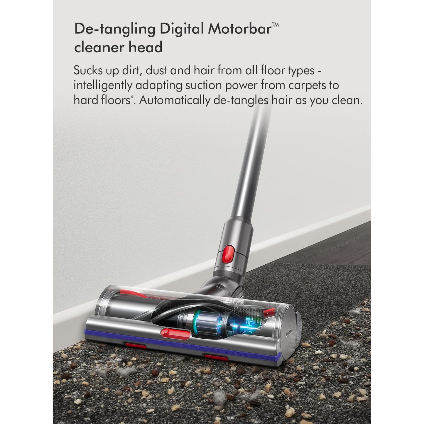 Dyson V15Extra Handheld Stick Vacuum Cleaner - 60 Minutes Run Time - Nickel/Blue