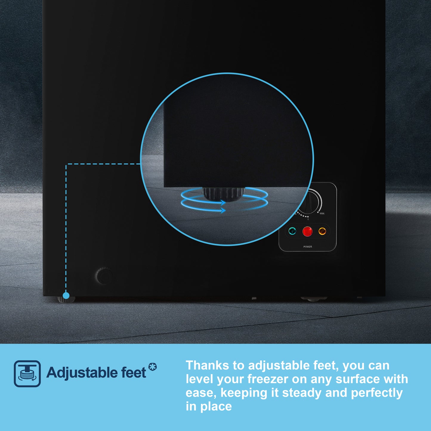 Fridgemaster MCF96EB 95L Freestanding Chest Freezer - Black