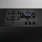Fisher & Paykel CG603DNGGB4 60cm 3 Burner Gas Hob - Black Glass