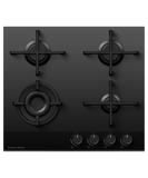 Fisher & Paykel CG604DLPGB4 60cm  4 Burner Gas Hob in Black Glass