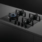 Fisher & Paykel CG604DNGGB4 60cm 4 Burner Gas Hob - Black Glass