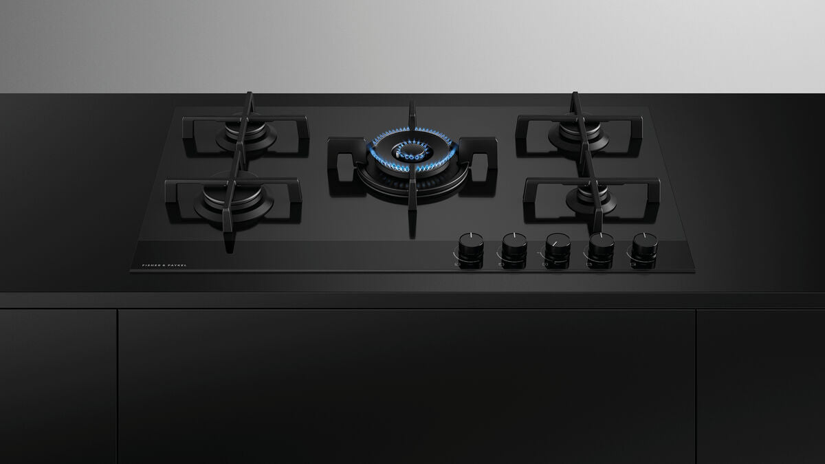 Fisher & Paykel CG903DNGGB4 90cm Gas Hob - Black Glass