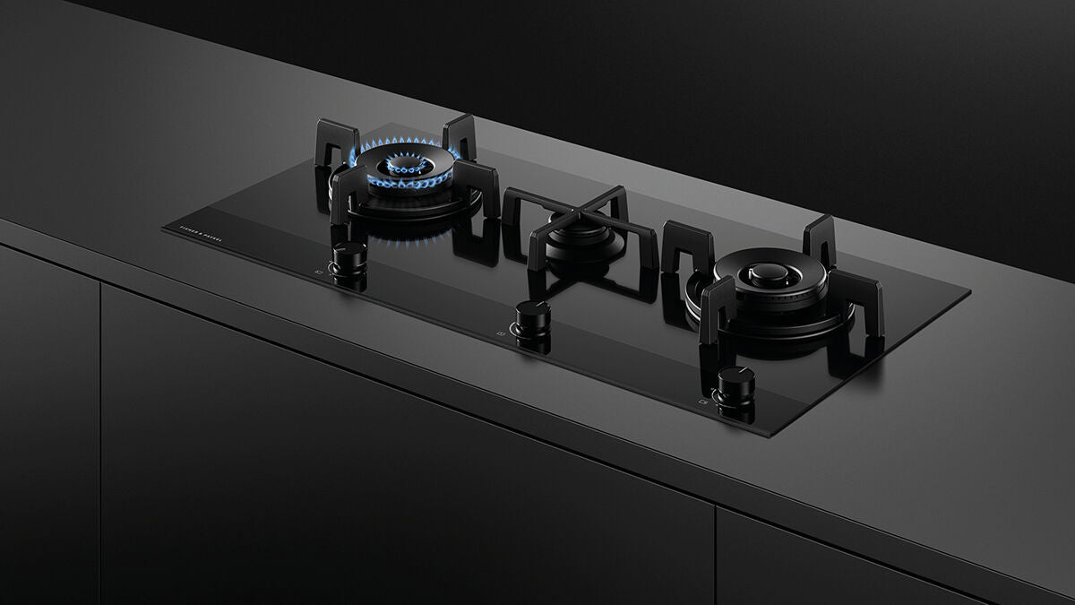 Fisher & Paykel CG905DLPGB4 90cm 5 Burner Gas Hob - Black Glass