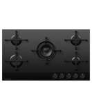 Fisher & Paykel CG905DLPGB4 90cm 5 Burner Gas Hob - Black Glass