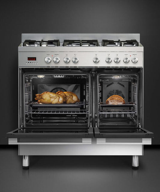 Fisher & Paykel OR90L7DBGFX1 90cm Dual Fuel 5 Burner Range Cooker - Stainless Steel