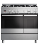 Fisher & Paykel OR90L7DBGFX1 90cm Dual Fuel 5 Burner Range Cooker - Stainless Steel