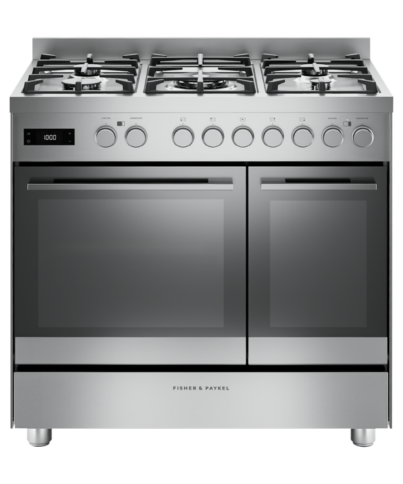 Fisher & Paykel OR90L7DBGFX2 Series 7 Dual Fuel 5 Burner Range Cooker - Stainless Steel