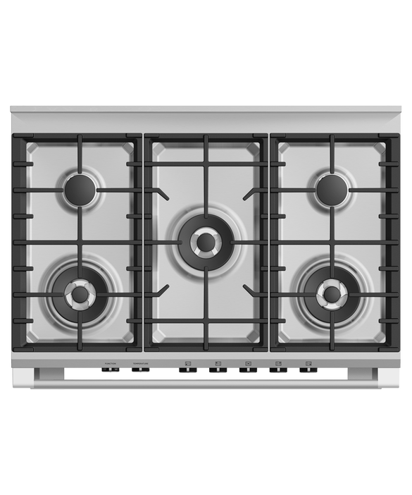 Fisher & Paykel OR90SCG4B1 90cm Dual Fuel 5 Burner Range Cooker - Black