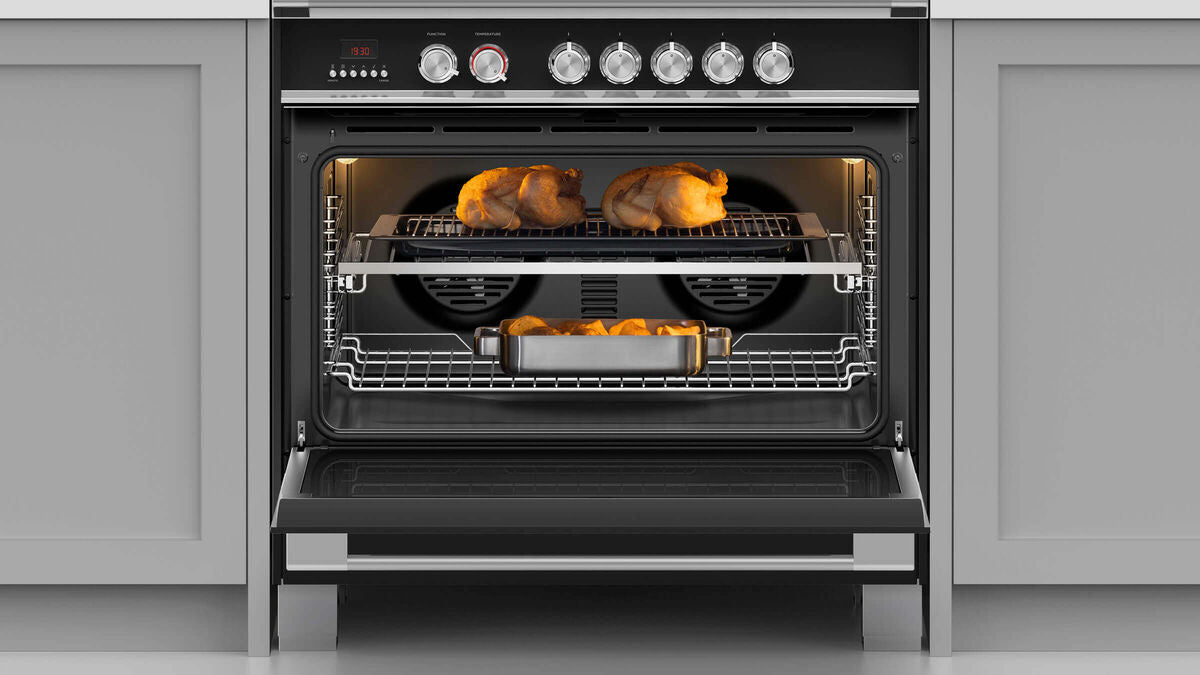 Fisher & Paykel OR90SCI6B1 90cm 5 Zone Induction Pyrolytic Cooker - Black