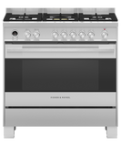 Fisher & Paykel OR90SDG6X1 90cm Dual Fuel Range Cooker with Gas Hob and Pyrolytic Cleaning - Stainless Steel