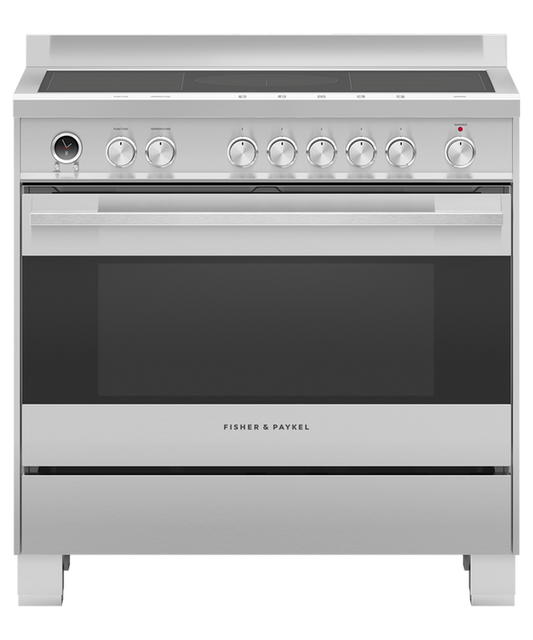 Fisher & Paykel OR90SDI6X1 90cm 5 Zone Induction Pyrolytic Cooker - Stainless Steel