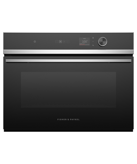 Fisher & Paykel OS60NDLX1 Built In Compact Steam Oven - Black / Stainless Steel