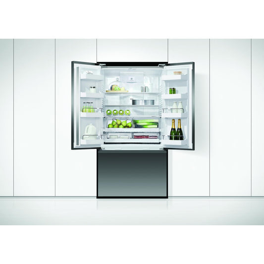 Fisher & Paykel RF540ANUB6 90cm Frost Free American Fridge Freezer - Black Stainless Steel