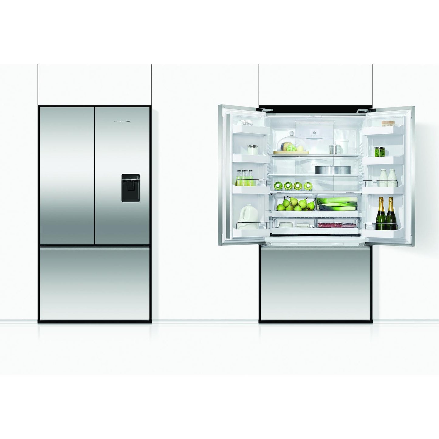 Fisher & Paykel RF540ANUX6 90cm 70/30 Frost Free American Fridge Freezer - Stainless Steel